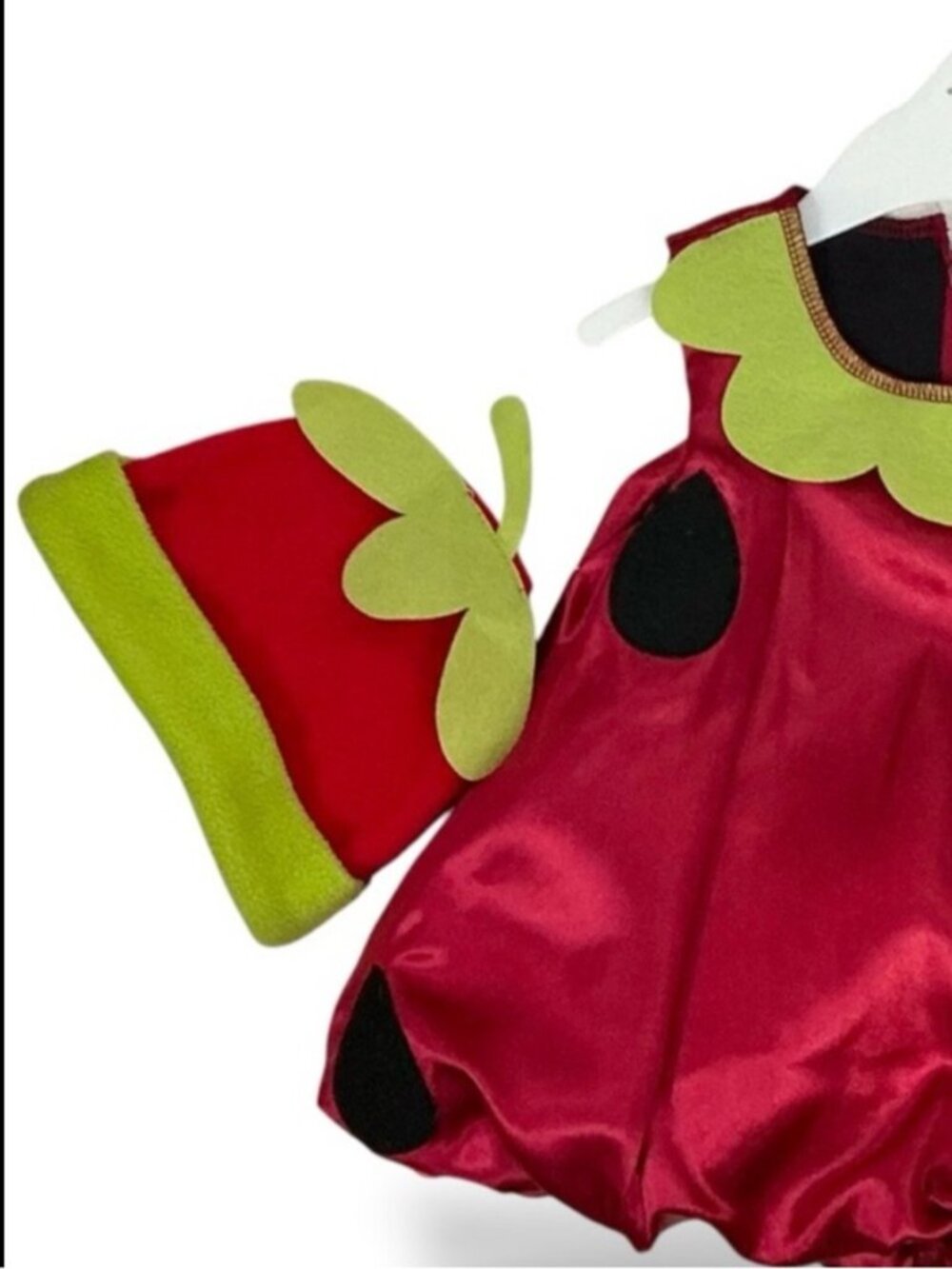 BabyGear Strawberry Halloween Costume Bubble Body Beanie Hat Infant 0-6 months - Picture 7 of 15
